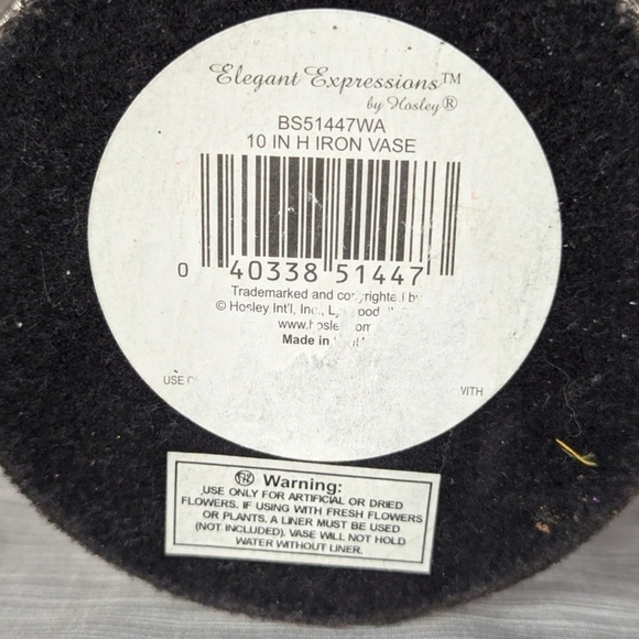 Metal vase with a gunmetal look in great condition - Picture 2 of 8